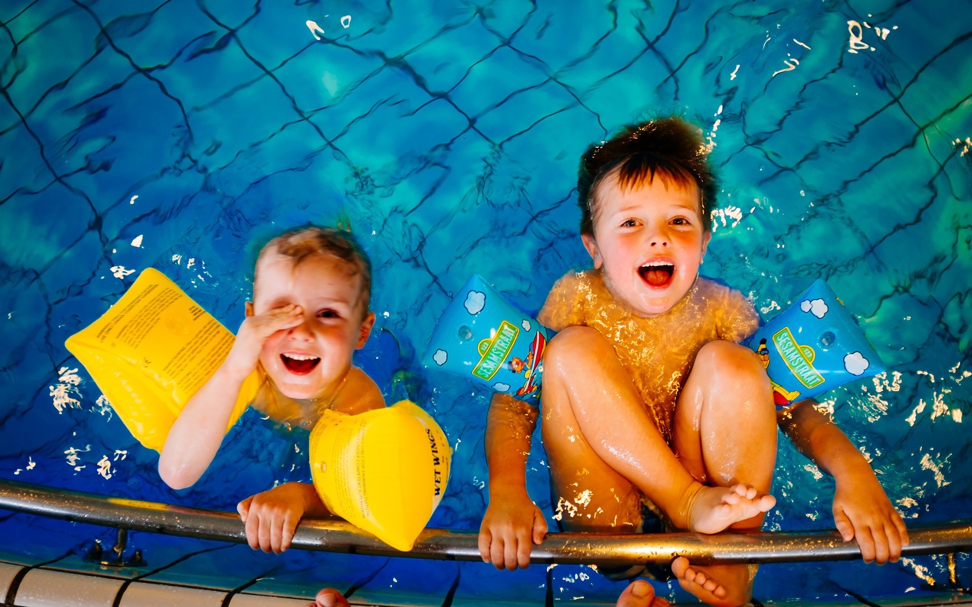 Small children in swimming pool